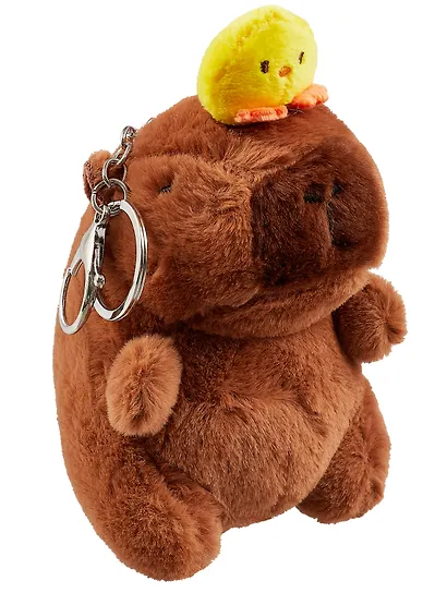 Брелок Капибара с цыпленком (текстиль) (14 см) (12-0675-Z3) - фото 1