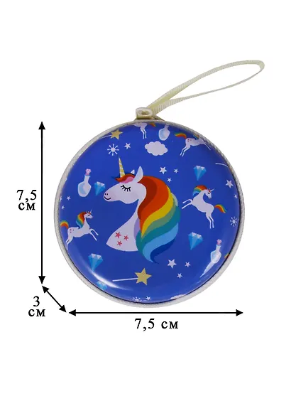 Монетница на молнии Единороги (7см) (металл), в ассортименте - фото 4