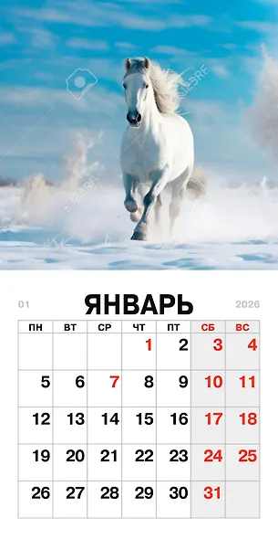 Календарь 2026г 300*290 "Символ года. 2" настенный, на скрепке - фото 3