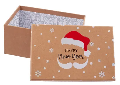 Коробка подарочная "Дед Мороз. Happy New Year" 22*14,5*10см, Новый год, картон - фото 5
