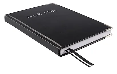 Ежедневник недат. А5 128л "SILVER" черный, иск.кожа 7Б, тв.переплет, мет.уголки, тонир.блок, тисн. фольгой, офсет, ляссе - фото 3