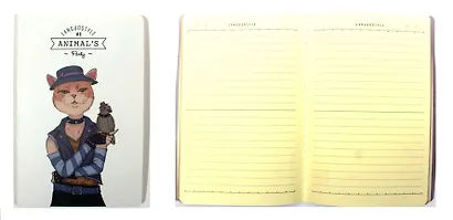 Блокнот, A5 (142*210мм) 44л, линейка, картонная обложка на сшивке - фото 1