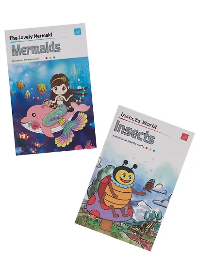 Набор раскрасок Русалочка/Mermaids (12л.) (+кисть) (упаковка) (3+) (11-22474-003)+Набор раскрасок Насекомые/Insects (12л.) (+кисть) (упаковка) (3+) (11-22474-004) - фото 1