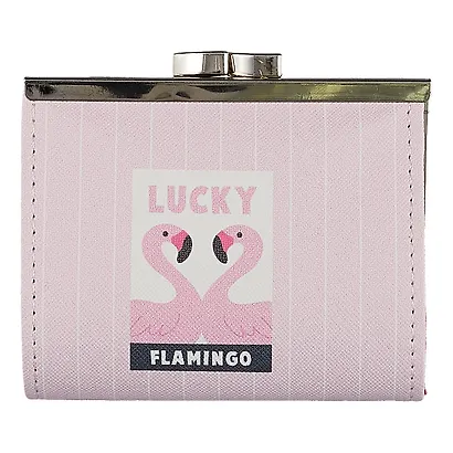 Кошелек с застежкой Фламинго(PU)(10х9) - фото 1