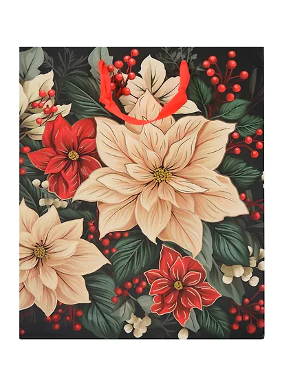 Пакет А4 26*32*12,5 "Зимние цветы" НГ, бум.мат.ламинат - фото 3