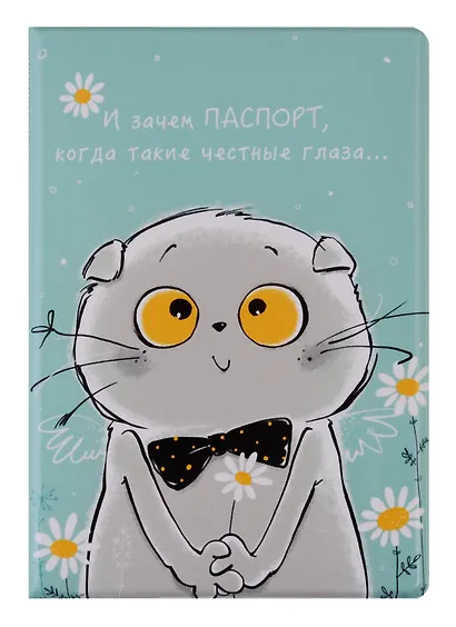 Обложка для паспорта Басик И зачем паспорт (ПВХ бокс) (ОП2019-214) - фото 1