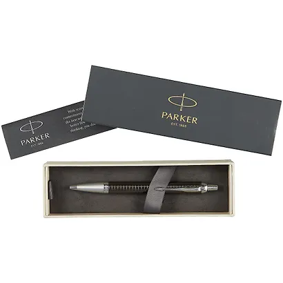 Ручка подарочная шариковая синяя, IM Premium Dark Espresso Ciselled CT, Parker - фото 2