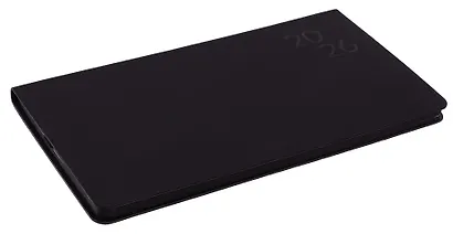 Планинг дат. 2026г. 64л "SOFT TOUCH" черный, карманный, интегр.переплет, иск.кожа, тонир.блок, термотиснение, скругл.углы, запечат.торец, ляссе - фото 2