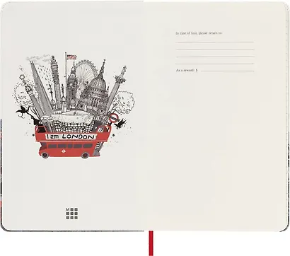 Книга для записей в линейку "I Am London Large", слоновая кость, А5, 120 листов, Moleskine - фото 4