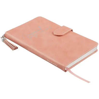 Ежедневник недат. А6+ 120л 110*190 "Бакстер" пепельно-розовый, кожзам, тв. переплет, магнит.клапан, кисточка, тонир.блок, ляссе - фото 2