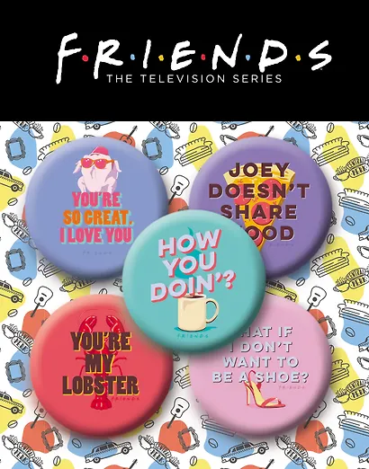 Набор значков. Friends (5 шт.) - фото 2