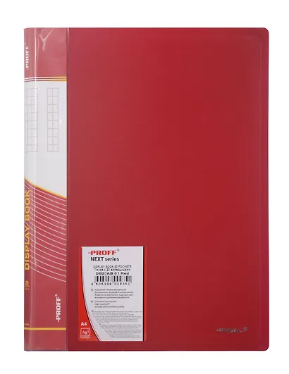 Папка, Proff, А4, 20 карманов, красная - фото 1