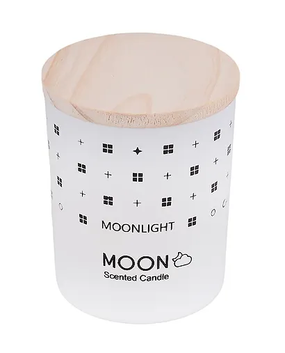 Свеча ароматическая с деревянной крышкой Moon (8х6) - фото 5