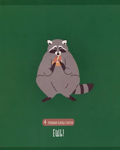 Тетрадь в клетку Listoff, "День енота", 48 листов, в ассортименте - фото 4