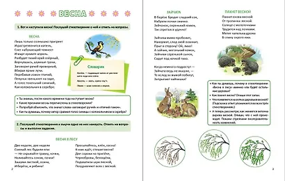 Времена года. Весна. Дидактический материал в стихах, картинках, заданиях, вопросах - фото 2