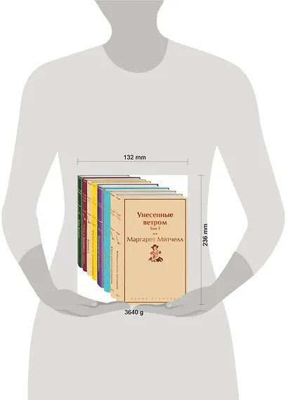 Набор "Долгое чтение для зимних вечеров" (из 8 книг: Унесенные ветром, Жизнь Пи, Грозовой перевал, Лекарство от меланхолии, Айвенго, Этюд в багровых тонах, Дон Кихот) - фото 4