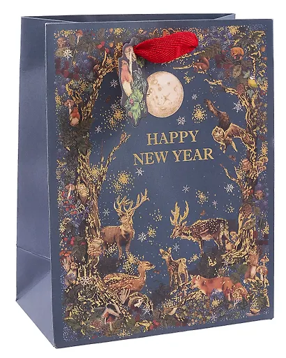 Пакет А5 23*18*10 "Новогодний лес. Happy New Year" НГ, бум.мат.ламинат - фото 1