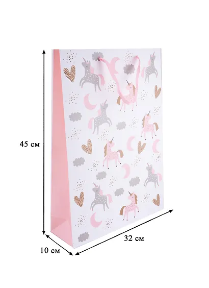 Пакет А4 36*12*27 "Единорог.Basic" дет., бум.мат.ламинат - фото 2