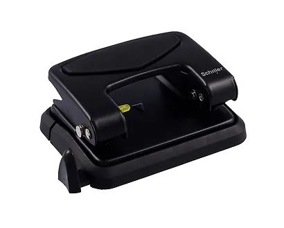 Дырокол 25 листов металл, эргономичный, с линейкой, черный, Schiller - фото 3