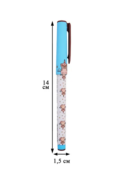 Ручка шариковая Lorex, "Мопс Юникорн", синяя 0,7 мм - фото 2