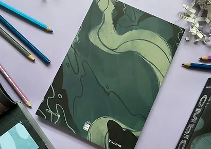 Скетчбук А5 40л "Woorie" 160г/м2, тв.обложка - фото 2