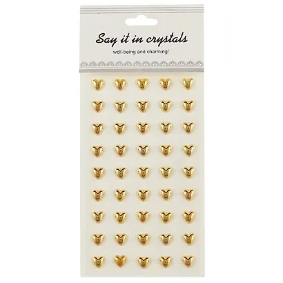 Наклейки сердца золото, 45 штук - фото 1