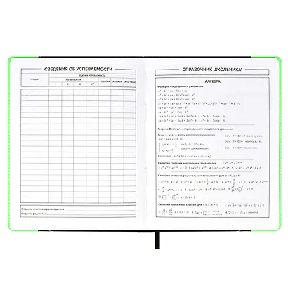 Дневник школьный Феникс+, "Неон салатовый" - фото 5