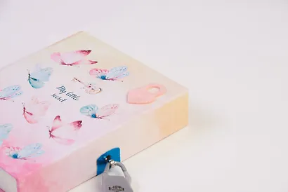 Блокнот с замочком «Танец бабочек», 80 листов - фото 3