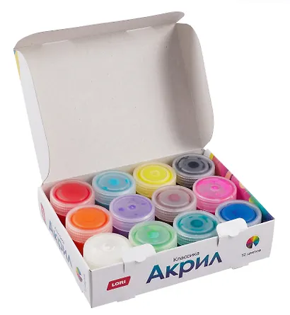 Краски акриловые КЛАССИКА,12 цветов по 15 мл - фото 2