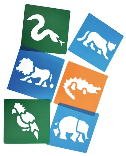 Набор трафаретов Джунгли (6 видов) (2470637) (упаковка) - фото 1