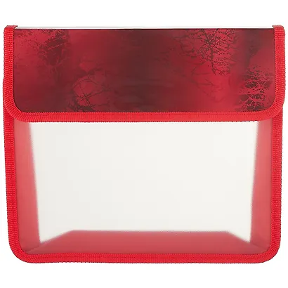 Папка для тетрадей А5 липучка, пластик, красная - фото 1