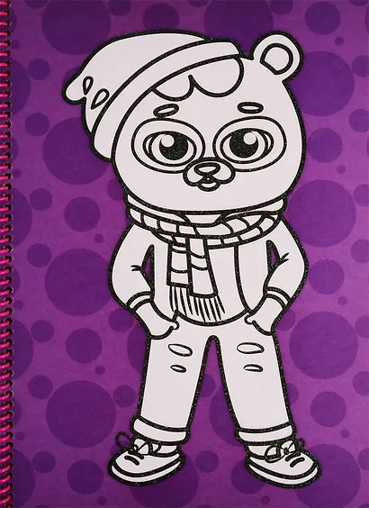 Раскраска на спирали с глиттером "Стильняшки" - фото 2