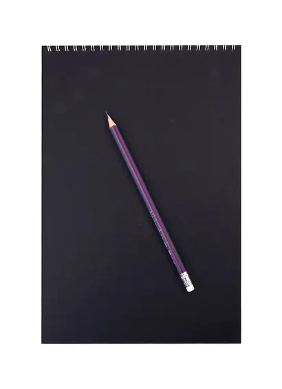 Скетчбук А4 30л Хамелеон черный офсет, 120 г/м2, карт.обл., гребень - фото 3