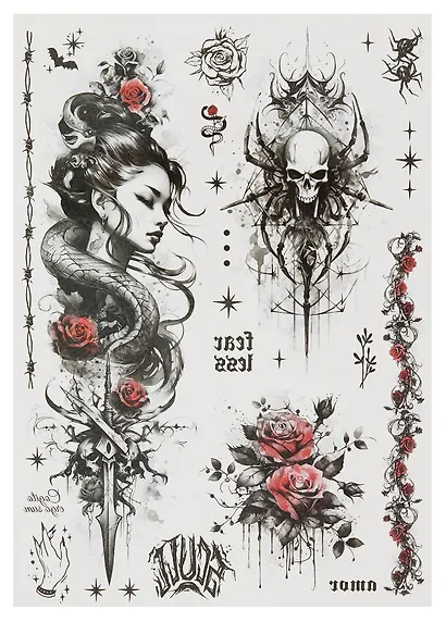 Набор наклеек-тату "Готика" - фото 3