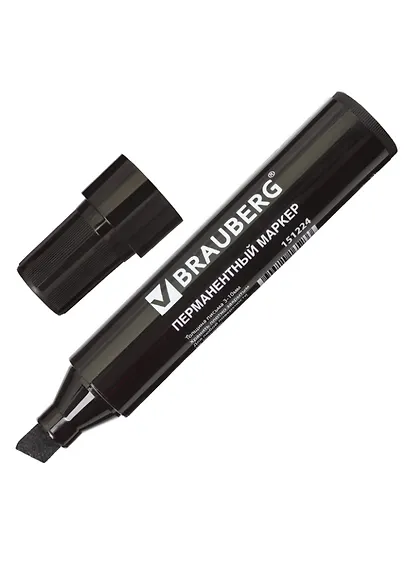 Маркер перманентный Brauberg, Jumbo, черный 3-10мм - фото 2