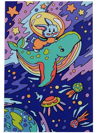 Набор для творчества LORI. Картина по номерам "Зайчик и кит" - фото 1