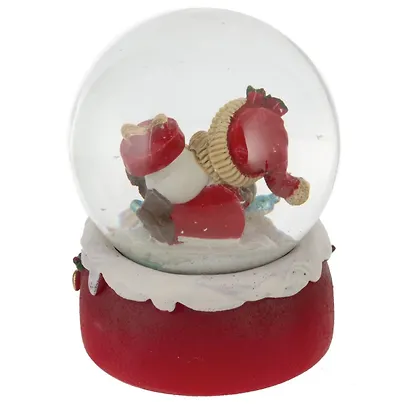 Фигурка декоративная Снеговик в стеклянном шаре, 2 варианта (6,5 см) - фото 8