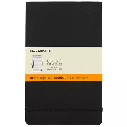 Книга для записей Moleskin Reporter, мягкая обложка, чёрная, 96 листов, А5 - фото 1