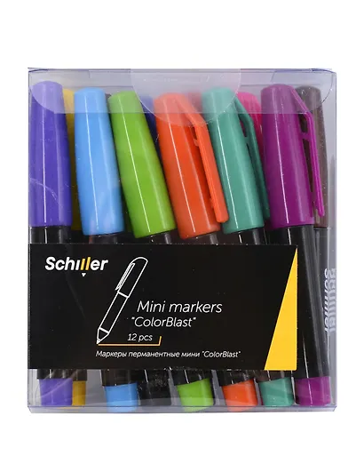 Маркеры перманентные мини "ColorBlast", 12 цветов, Schiller - фото 4