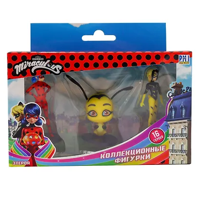 Miraculous фигурки: Ледибаг, Леди Пчела, Поллен, (4,1х16х13), (MLB2021-A) - фото 1