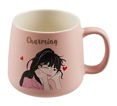Кружка Аниме Персонажи с сердечками (керамика) (400 мл) (12-07501-72415) - фото 1