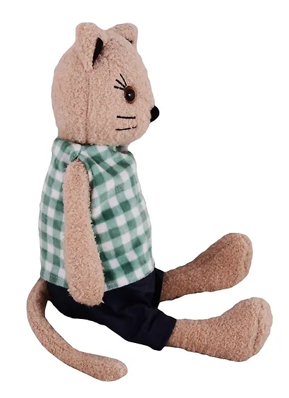 Игрушка мягкая Кот Джон, в одежде, 40 см, микс цветов ( черный, бежевый, коричневый) - фото 2