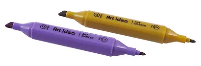 Маркеры для скетчинга 60 цветов, двусторонние пулевидный/скошенный наконечник, Art idea - фото 4