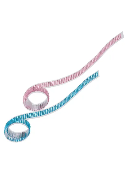 Набор Лента клейкая декоративная со стразами 50смх1,8см Голубая (11-22881-7732) (упаковка)+Лента клейкая декоративная со стразами 50смх1,8см Розовая (11-22881-7730) (упаковка) - фото 8