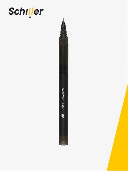 Ручка гелевая черная "Intel" 0,5 мм, Schiller - фото 2