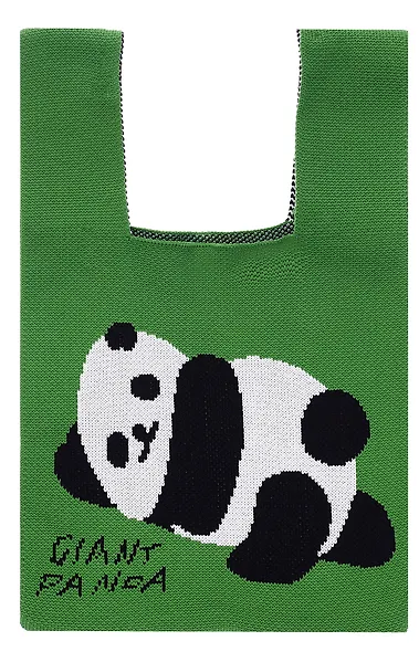 Сумочка вязаная Панда лежит (текстиль) (20х33) (12-11515-B006) - фото 1
