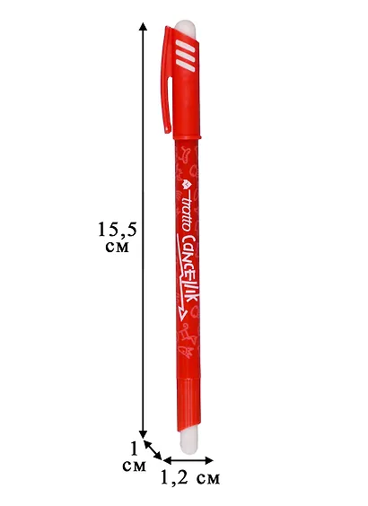 Ручка шариковая Tratto, Cancellik, пиши-стирай красная - фото 2