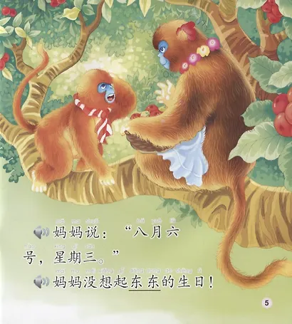 Dongdong the Golden Monkey. Birthday. Modern fiction = Золотая обезьянка Дундун. День рождения. Адаптированная книга для чтения (+CD-ROM) - фото 4