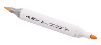 Маркер акриловый "Сонет" абрикосовый, двусторонний, перо кисть/пуля - фото 4