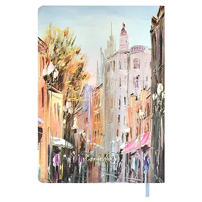 Ежедневник недат.  А6+ 120л 126х174 "Наппа" МОСКВА. АРБАТ, иск.кожа, мягкий переплет, тиснение фольгой, офсет, ляссе - фото 12